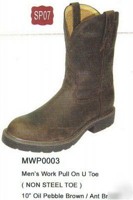 New mens twisted x oiled brown non steel work boot 10D
