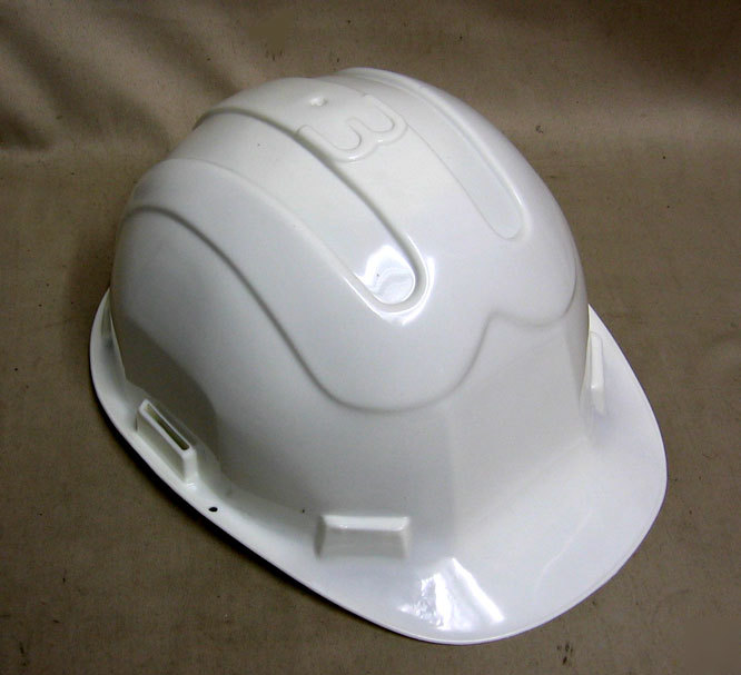 New tuf-e white construction safety helmets lot of 11