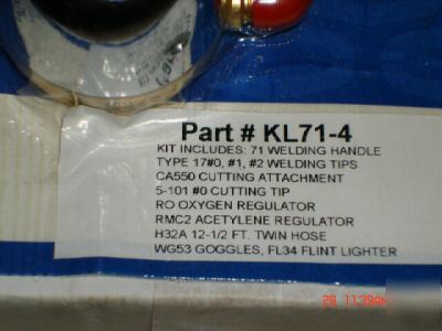 Uniweld KL71-4 welding set
