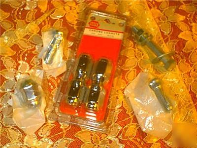 New handful auto chrome lugnuts & large bolts +