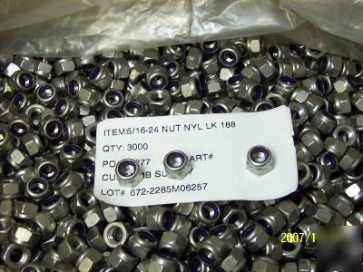 5/16-24 nut nylon lock 33LB box n-12