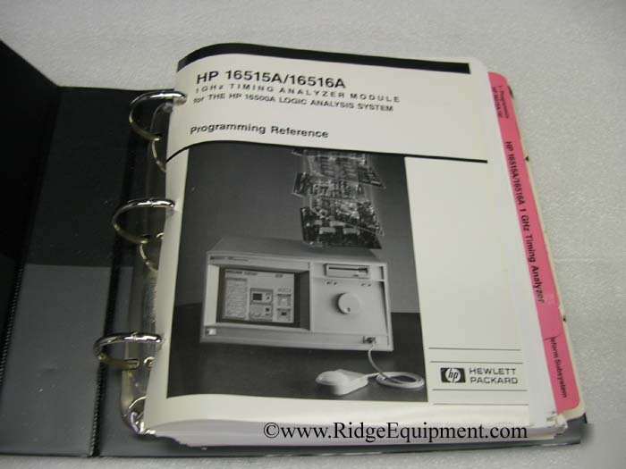 Hp 1615A /1616A prog reference & front-panel op manual