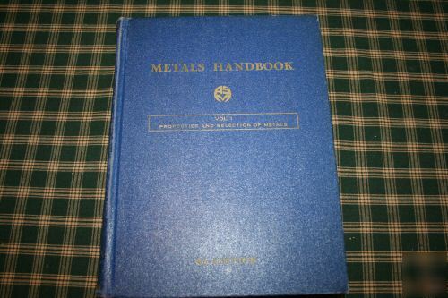 Vintage 8TH edition metals handbook volume 1
