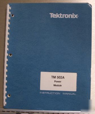Tek TM502A tm-502A original service / operating manual