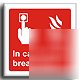 Fire-break glass sign-semi rigid-150X150MM(fi-067-rc)