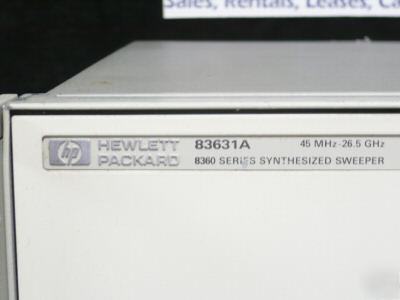 Hp 8510C network system w/ 83631A & 8515A to 26.5 ghz