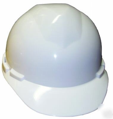 White hard hat 6PT ratchet sus lot of 24 free ship