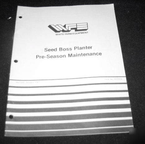 White seed boss planter pre season maintenance
