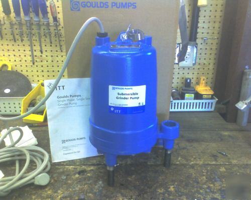 Goulds 2HP 230V submersible sewage grinder pump