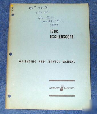 Hp - agilent 130C original service - operating manual