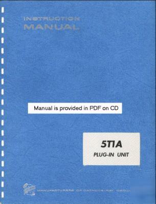 Tek 5T1A service/op manual 2 res +A3+A4+text searchable