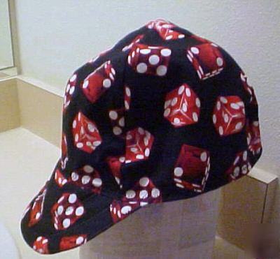 Reversable dices poker welder caps hats cap hat 