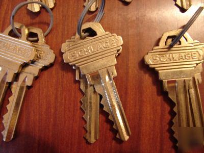 20 pair of original schlage pre-cut keys / locksmith 