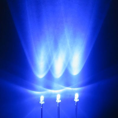 Blue led set of 100 3MM super bright 9000MCD f/r