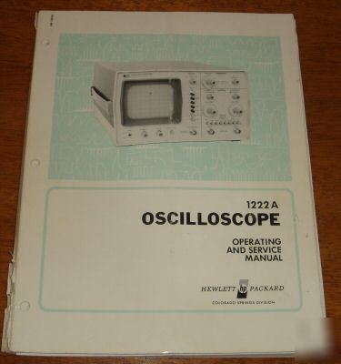 Hp oscilloscope 1222 a operating & service manual