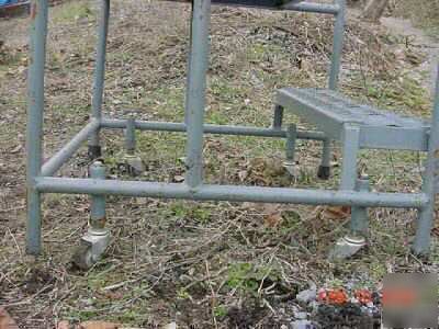  2 step ladder, steel industrial safety work platform