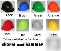 New 12 hard hats orange hardhat ratchet case lot safety 