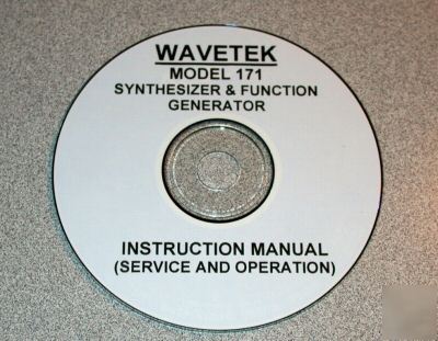 Wavetek 171 service and operation manual