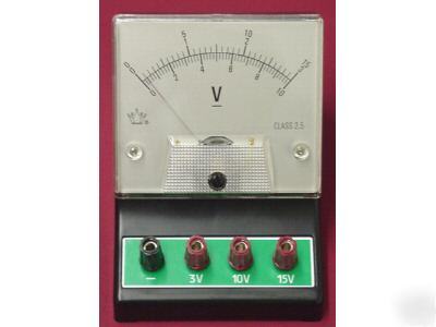 Voltmeter dc triple range ( 3 â€“ 10 â€“ 15 v ) - meters