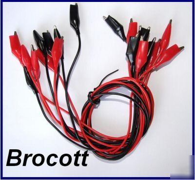 Crocodile leads, alligator clips 10PK test leads- 460MM