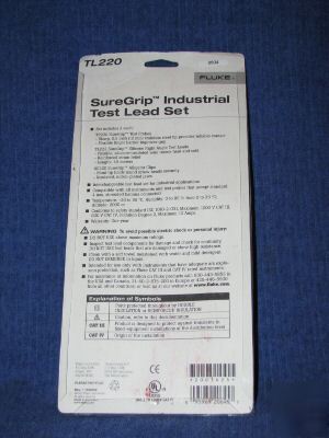 Fluke sure grip industrial test grip set, model TL220