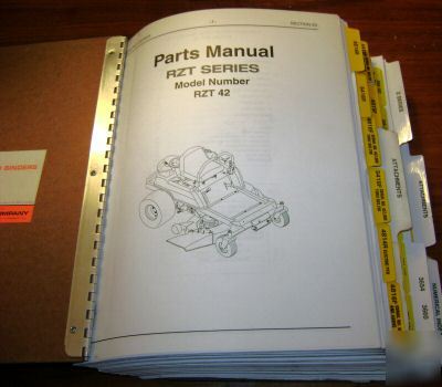 Cub cadet RXZT42 & 4814R to 4815F mowers parts catalog