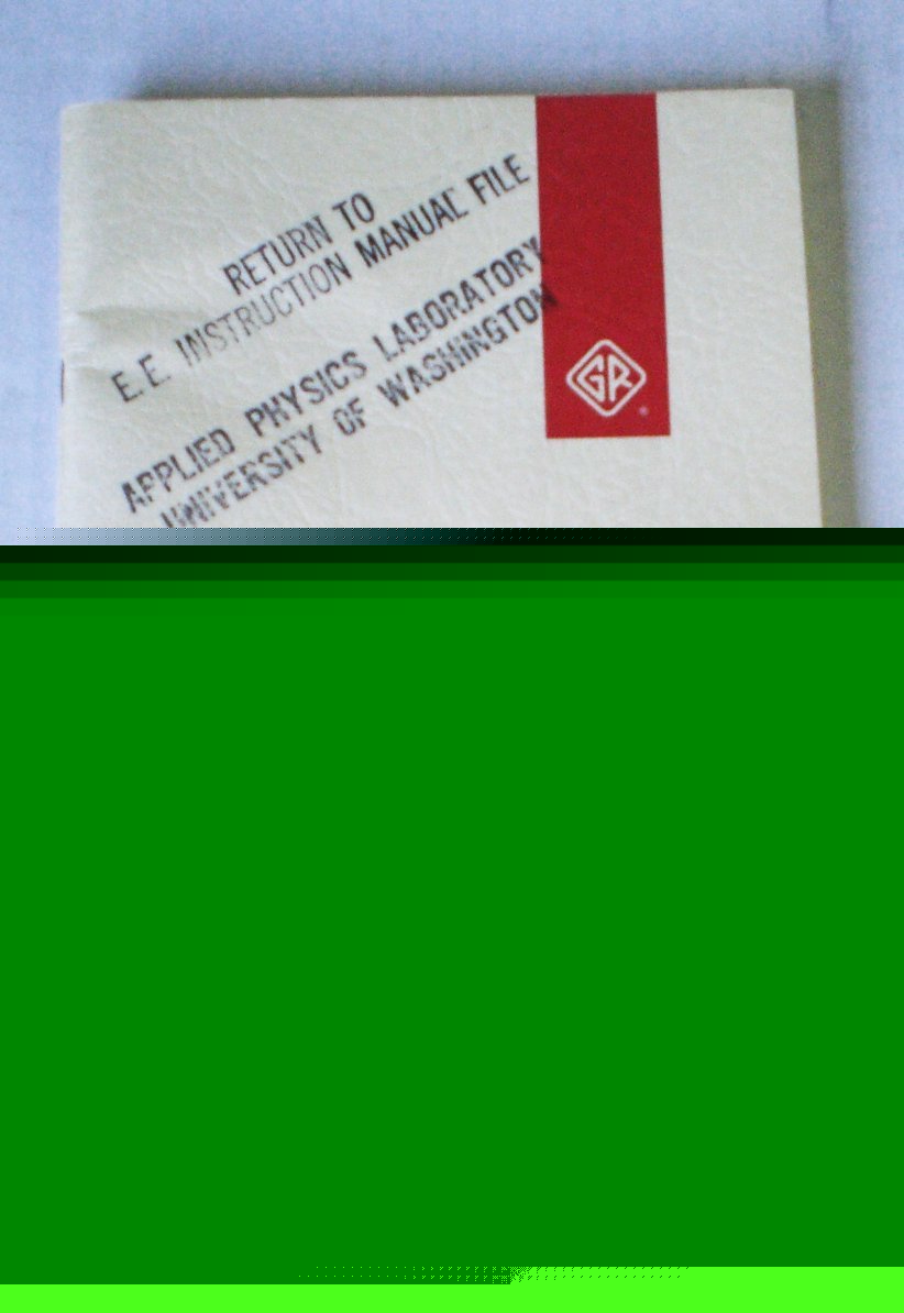 General radio microphone sets instruction manual