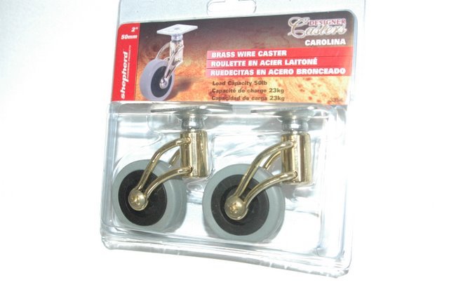 New shepherd deisgner brass wire casters -2 pcs - 