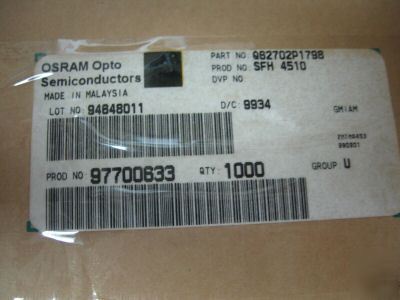 1000PCS p/n SFH4510 ; emitter ir 950NM 5MM smd radial