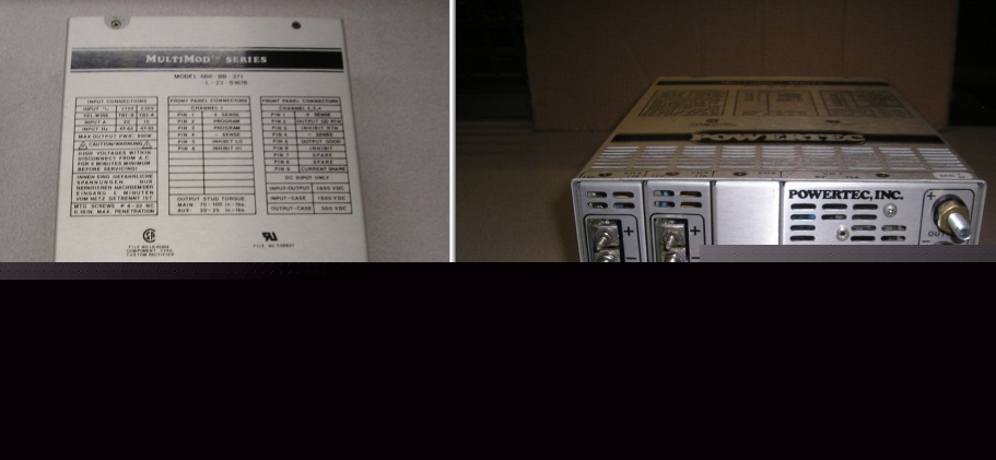 Powertec multimod series 6B8-bb-371 800W power supply
