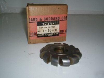 New nos goddard co. convex cutter 3-3/4 x 3/4 x 1- 1/4 