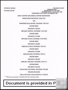 Tektronix 7613 7A26 7B53A 7S11 S4 7T11 S52 combo manual