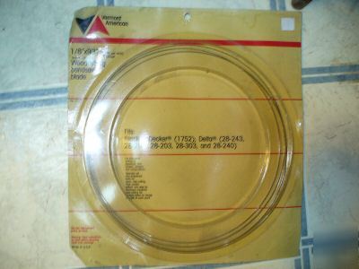 New woodcutting bandsaw blade 1/8
