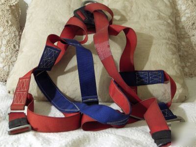 1 ring safty fall harness-red-insertion latch-used