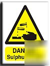 Sulphuric acid sign-adh.vinyl-200X250MM(wa-018-ae)