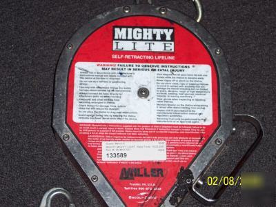 Miller mightylite self retracting lifeline-65' lifeline