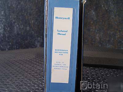 Honeywell tape recorder model 101 maintenance manual