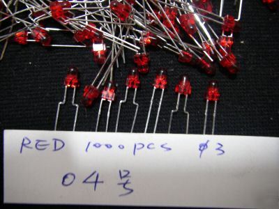 Lots**1000 pcs --- 3MM red leds,led's