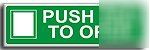 Push pad to open sign-adh.vinyl-450X150MM(sa-060-aq)