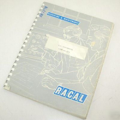 Racal type ra 137B lf converter op & maint. manual