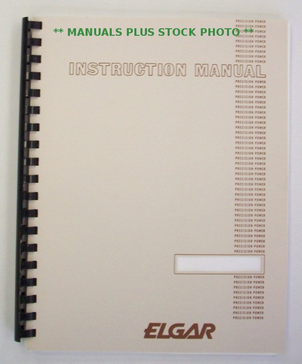Elgar 9012A pip service manual - $5 shipping 