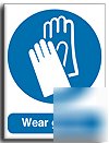 Wear gloves sign-adh.vinyl-300X400MM(ma-002-am)