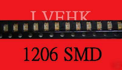 500P 1206 smt smd super bright red led 500MCD
