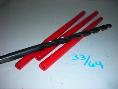 New 3 cleveland s.s. extra long drills 33/64'' usa
