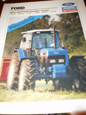 Ford 66 to 106 hp powerstar tractors sales literature
