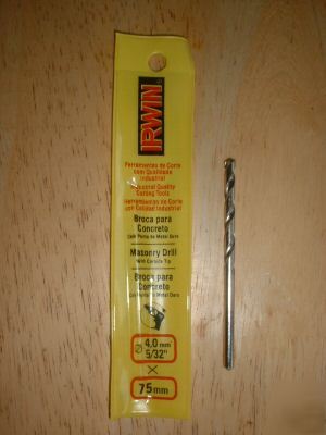 4MM x 75MM irwin masonry drill bit (5/32 inch) 