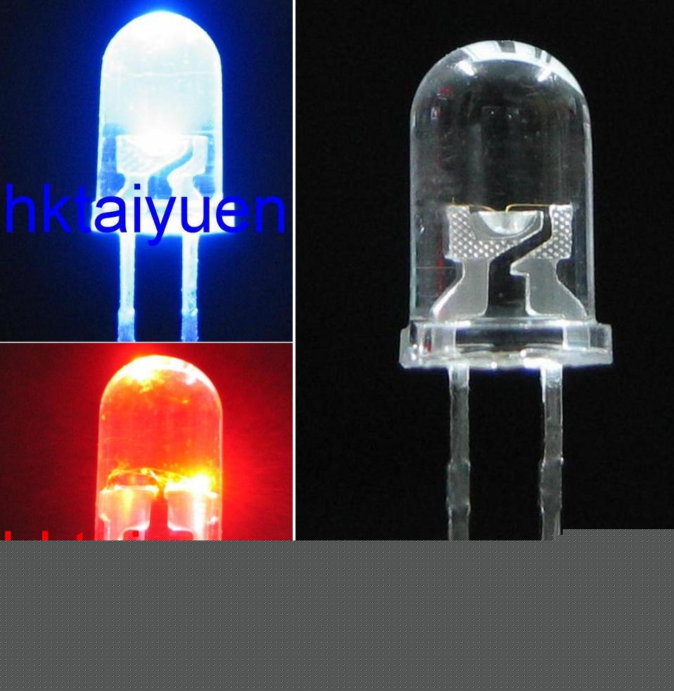 15X multi color 5MM blue/red flash led free resistors