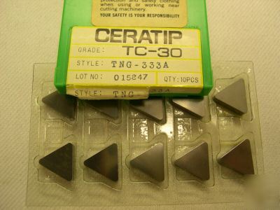 New 10 ea. ceratip inserts tng 333 grade TC30