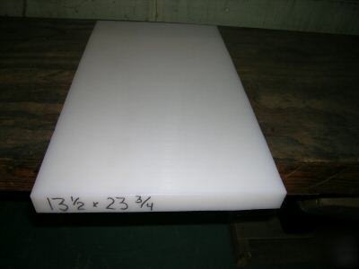 Uhmw tivar 13 1/2 x 23 3/4 x 1.5 plastic white uhmwpe