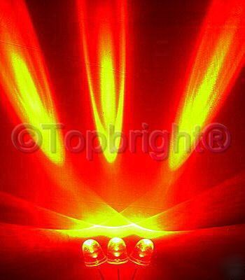 20 pcs mega bright amber led 10MM 50,000 mcd f/r